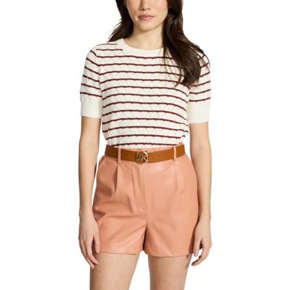 Solid Reversible Pant Belt, Latte, S🐠 - Picture 4 of 7